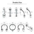 thumbnail image 4 of Dosaele Piercing Kit Nose Piercings for All Piercings Septum Rings Surgical Steel Piercing Needles, 4 of 9