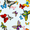 Butterfly Away, variant on Goose Parade Zipper One Piece Pajama