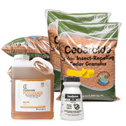 Cedarcide Outdoor Lawn and Garden Kit (Large) Includes PCO Choice Cedar Oil Bug Killing Concentrate Gallon and Insect Repelling Granules Kills and Repels Fleas, Ants, Mites, Mosquitoes
