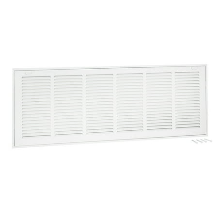 EZ-FLO 61672 Return Air Filter Grille, 30 inch (L) x 10 inch (W) Opening, White