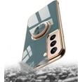 thumbnail image 6 of case for Galaxy S21 Plus Ring Holder Case Glitter Sparkle Plating Case for Women Girls 360 Rotation Kickstand Support Car Mount Shockproof Bumper TPU Cover Case for Samsung Galaxy S21 Plus 6.7"-Green, 6 of 7