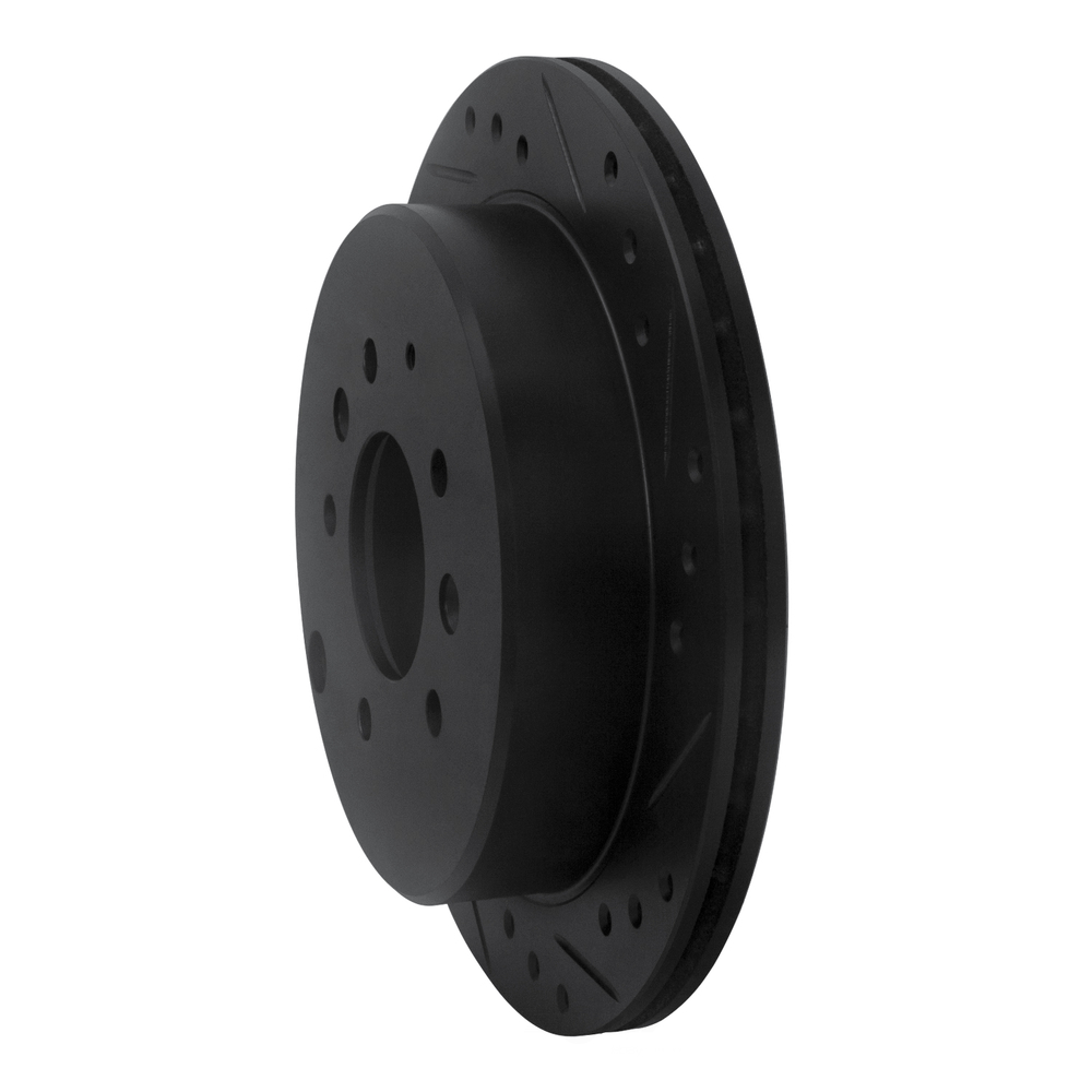 Dynamic Friction Company 633-80061R DFC Brake Rotor - Drilled And Slotted - Black