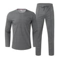 thumbnail image 5 of Wioihee Men's Tracksuit 2 Piece Athletic Sweatsuits Slim Fit Casual Running Jogging Sport Suit Sets Dark Gray 14(XXXL), 5 of 5