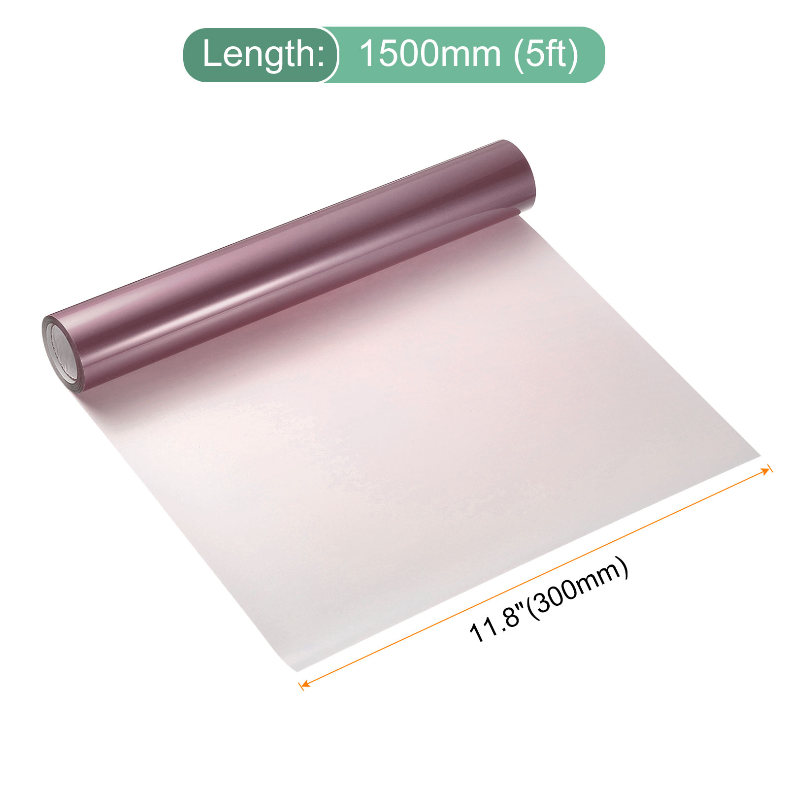 Uxcell HTV Heat Transfer Vinyl 11.8" x 15ft Roll PU Rose Gold Iron on Vinyl for All Cutter Machine, Easy to Cut & Weed