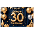 thumbnail image 2 of Decorative Design Happy Birthday Banner Balloon Decoration 30th Birthday Event Banner for Birthday Party Indoor Decoration Party Celebration, 2 of 8