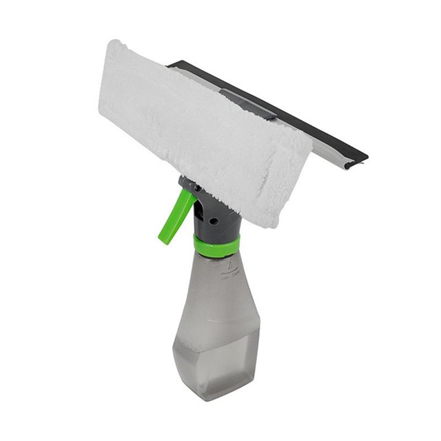 Clean 4 In 1 Spray Scrub Scrape Microfiber Window Squeegee With Water Spray Bottle Wiper For Indoor Outdoor Shower Glass And Even Your Car