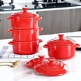 thumbnail image 5 of Bruntmor 8Oz Oven Safe Mini Cocotte Ceramic Ramekins For Baking Mini Casserole, 5 of 9