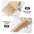 thumbnail image 2 of Juego de peines de madera de 3 piezas para mujeres, hombres y niños, peine para desenredar el cabello, peine para cabello rizado, fino, liso, húmedo y seco, juego de peines de bambú natural, 2 of 5