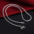thumbnail image 2 of Venta al por mayor, collar de cadena de serpiente s贸lida de Plata de Ley 925 de 1/2/3MM para hombres y mujeres, collares, joyer铆a de moda para colgante, 2 of 2