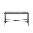 Alexander Outdoor Iron Coffee Table, Black