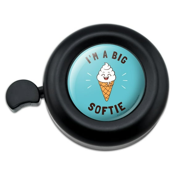 I'm A Big Softie Soft Serve Ice Cream Cone Funny Humor Bicycle Handlebar Bike Bell