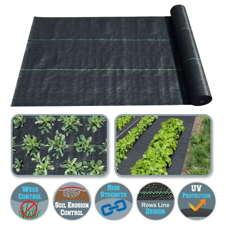SOLAXO 3x250 Ft Garden Weed Barrier Landscape Fabric Durable Heavy-Duty Weed Block Gardening Mat