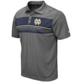 thumbnail image 2 of Men's Colosseum Heathered Charcoal Notre Dame Fighting Irish Team Smithers Polo, 2 of 3