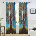 thumbnail image 5 of Blackout Curtains Window Curtain for Bedroom Living Room 1 Panel 82"x42" Lift Tree and Moon, 5 of 8