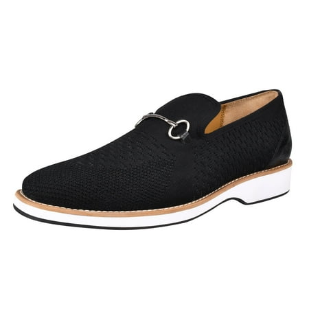 

LIBERTYZENO Mens Casual Slip on Loafers Shoes Black 10.5