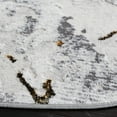 thumbnail image 3 of SAFAVIEH Amelia Pemala Abstract Area Rug, Gray/Gold, 12' x 12' Round, 3 of 10
