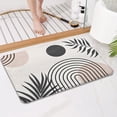 thumbnail image 4 of Brown Boho Geometric and Plant Pattern Bathroom Rugs Mat,Non Slip Microfiber Bathroom Rug,Rubber Backing,Soft Bathroom Mats for Bathroom Floor,Tub and Shower,17x27in(43x68cm), 4 of 5