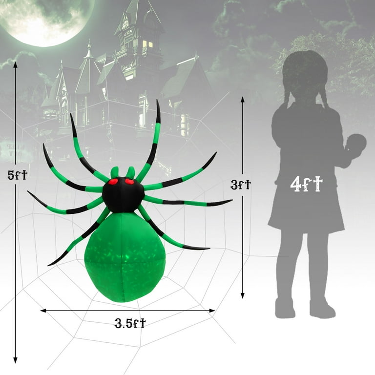 Gymax Outdoor Halloween Decorations: 5' Inflatable Spider