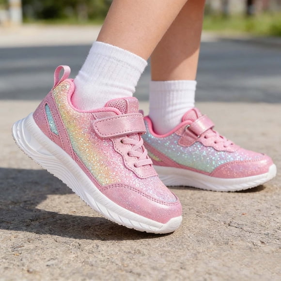 Girls Fashion Sneakers for Everyday Casual Campus Wear Lightweight Breathable Kids Shoes Fit for Toddlers and School Girls