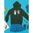 thumbnail image 3 of Two Racoons In A | Uniform Hoodie Juniors | Size Forest Green (Hoodie),S (Youth),Juniors, 3 of 4