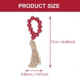 thumbnail image 2 of FRCOLOR Red Wooden Beads Napkin Holder for Table Setting Housewarming present, 2 of 8