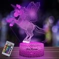thumbnail image 1 of Regalos de unicornio para niñas, lámpara de luz nocturna de unicornio con control remoto, juguetes de unicornios que cambian de 16 colores, regalos de cumpleaños para niños, 1 of 5