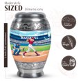 thumbnail image 2 of JAGASY Baseball Funeral Small Cremation Urn for Brother, Blue Mini Urns for Human Ashes Keepsake, Blue Sky Baseball Stadium & Grassy Field Decorative Urns for Sister, Tiny Urn for Siblings, (3 Inch), 2 of 7