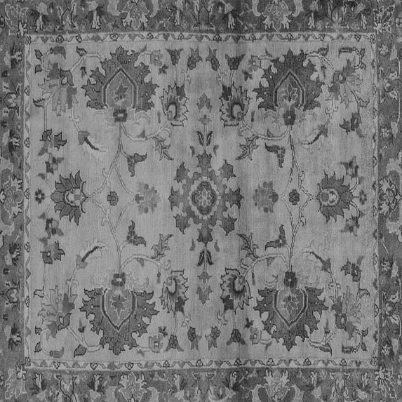 Ahgly Company Indoor Square Abstract Gray Modern Area Rugs, 4' Square