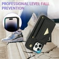 thumbnail image 4 of Dteck for iPhone 14 Wallet Case with Crossbody Lanyard, PU Leather Card Holder Purse Shockproof Phone Cover for iPhone 14,Black, 4 of 5