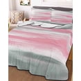 thumbnail image 3 of Quilts Full Size Bedding Set, Pink Gray White Lightweight Quilted Comforter, Contemporary Simple Abstract Mottled Soft Reversible Bedspread Coverlet with Pillow Covers for All Season, 78" x 90", 3 of 7