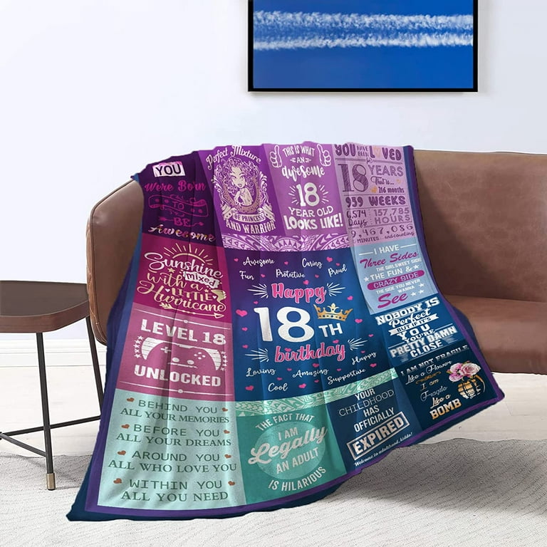 17 Year Old Girl Gift Ideas,to 17th Birthday Blanket 60X50 In,Gifts for 17  Year Old Girl Boy,17 Year Old Boy Gift Ideas,17th Birthday Gifts for Girls,Sweet  17 Blanket,17th Birthday Decorations 
