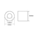 thumbnail image 2 of Unique Bargains M3 Aluminum Sleeve Crimp 3mm(1/8 In) Steel Wire Rope Button Stop 100 Pcs, 2 of 4