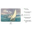 thumbnail image 2 of San Francisco Bay California - Sailing Regatta - United Air Lines - Vintage Airline Travel Poster by Millard Sheets c.1958 - 8 x 12 inch Vintage Metal Tin Sign, 2 of 4
