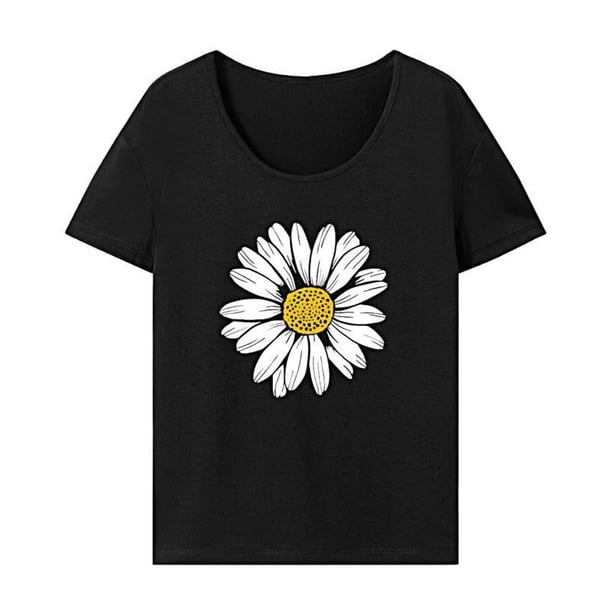 Camiseta básica para mujer, camiseta clásica con cuello redondo para viajes de camping y desplazamientos M