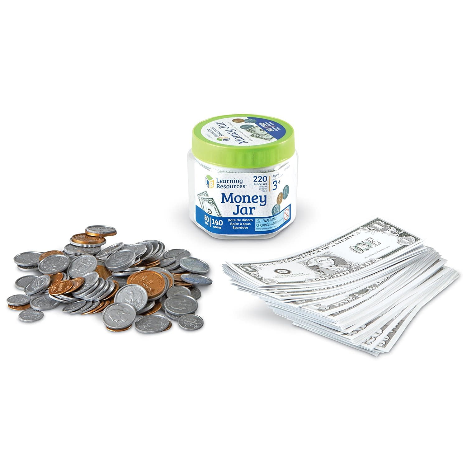 Learning Resources Play Money Jar For Kids, Ages 3+