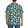 thumbnail image 3 of Sikiie Daisies Flowers Men's Wrinkle Free Untucked Cuban Shirt Business Casual Button Down Shirts Short Sleeve ShirtSmall, 3 of 5