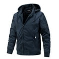thumbnail image 1 of Styesk Vestes pour Hommes Veste Fine Décontractée Coupe-Vent à Capuche, 1 of 3