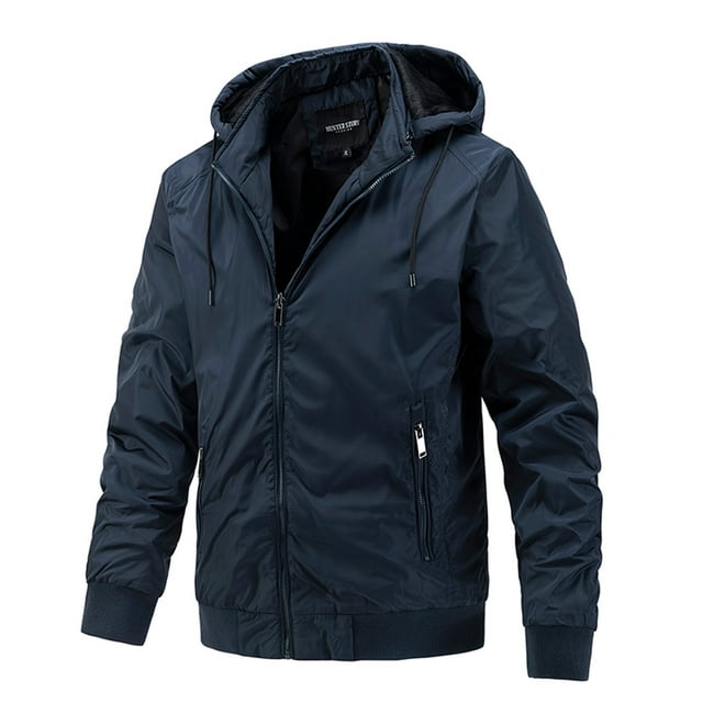 Styesk Vestes pour Hommes Veste Fine Décontractée Coupe-Vent à Capuche
