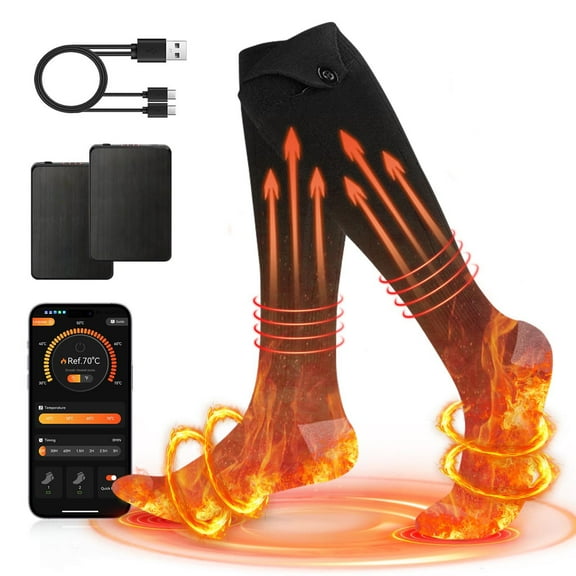 Heated Socks for Men Women, Rechargeable Electric Socks for Cold Weather & Outdoor Activities