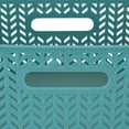 thumbnail image 6 of Simplify Resin Herringbone Storage Bin Tote in Blue, 6 of 7