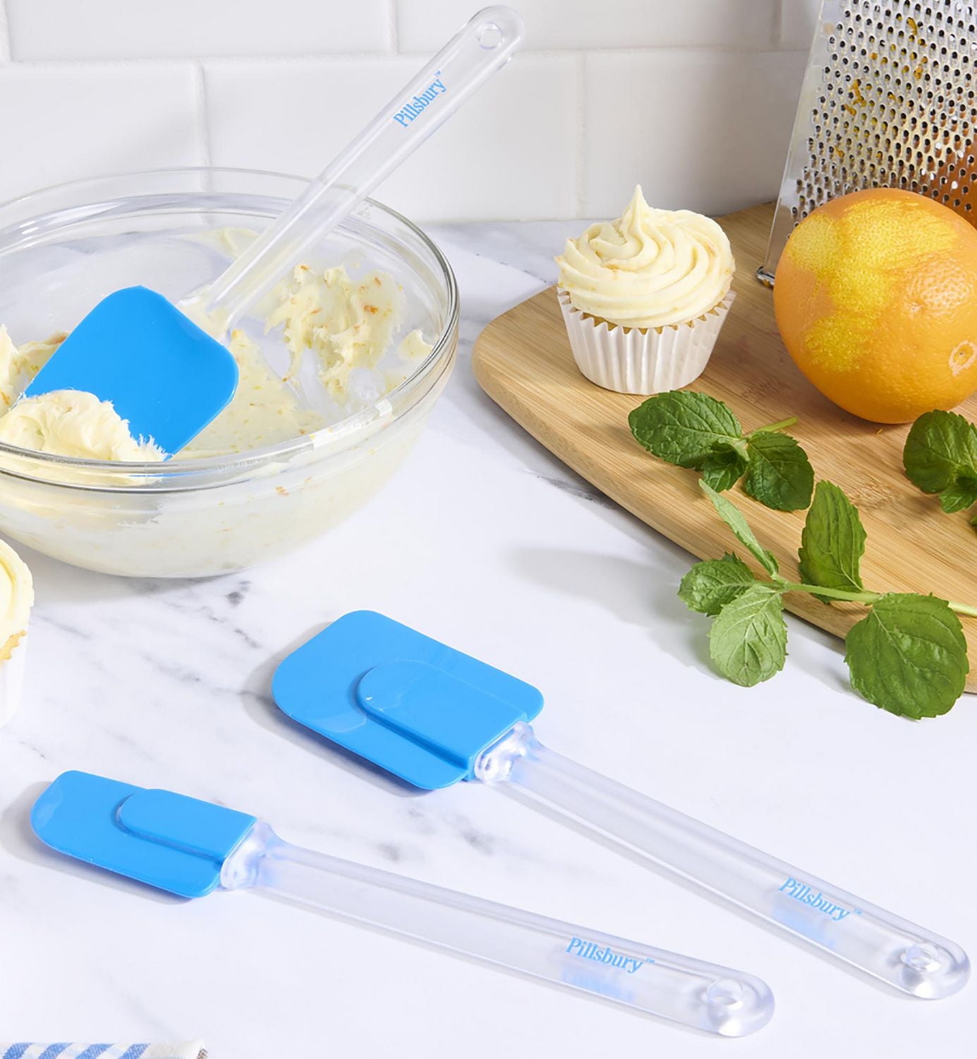 Pillsbury 3 Piece Silicone Spatula Set, 3 Piece Spatula Set