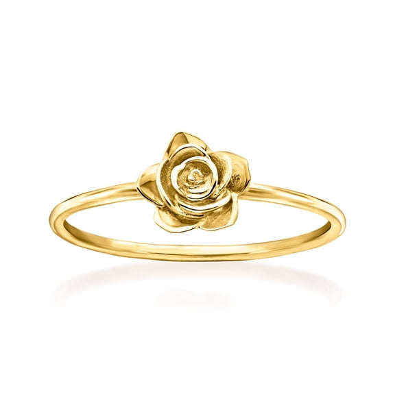 Pure Collection by Ross-Simons Italian 14kt Yellow Gold Rose Ring, Women's, Adult