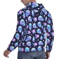 thumbnail image 6 of Picia star Skull flower crystal Pattern Casual Men's Hoodie - Lightweight Hooded Sweatshirt with Kangaroo Pocket, Comfortable Pullover for Everyday, Travel-4X-Large, 6 of 7