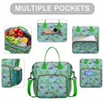 thumbnail image 2 of Light Blue Dinosaurs Celestial Pattern Womens Lunch Box for Work,Insulated Large Lunch Bag for Tween and Teen,Loncheras Para Mujer,Leakproof Adult Lunch Bag for Work,Beach,Travel,Picnic,Camping, 2 of 7