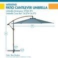 thumbnail image 2 of Duck Covers Weekend 10 Feet Patio Cantilever Umbrella, Blue Shadow, 2 of 12