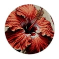 thumbnail image 2 of GOSMITH Table Cloth Round Table Cover Red Hibiscus Flower on A White Background Tropical White, 2 of 7