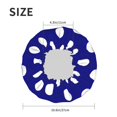 thumbnail image 4 of Kdxio Navy And White Polka Dot Print Shower Cap for Women,Elastic and Reusable,Double Waterproof Layers Bathing Hat, 4 of 6