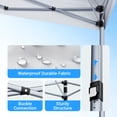 thumbnail image 5 of CHITOOMA 10 x 10ft Pop up Canopy Tent, Instant Outdoor Shelter Easy Portable Straight Leg Canopy Tent, White, 5 of 12