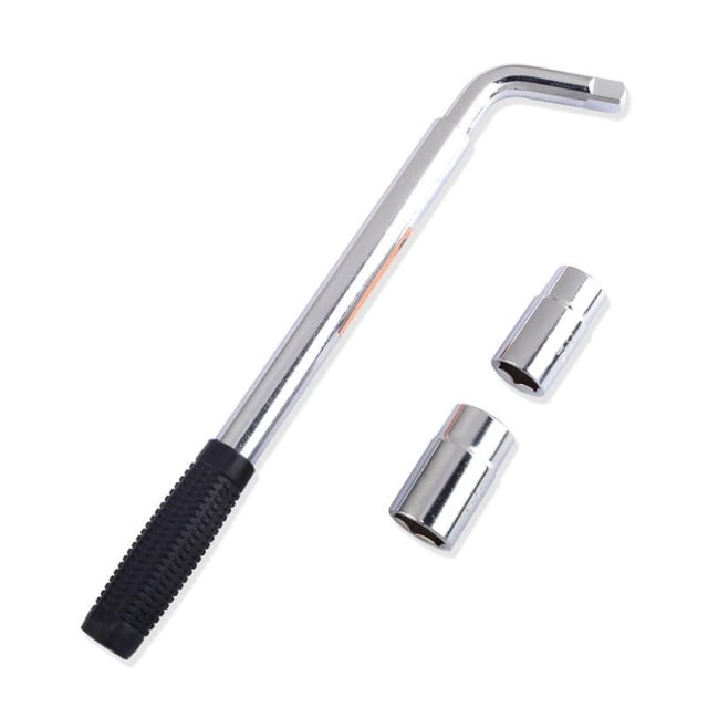 Llave de tuercas telescópica, herramienta extensible para reparación de neumáticos, resistente, se extiende de 14,17 pulgadas a 19,69 pulgadas, llave