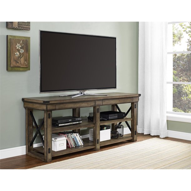 Wooden tv stands decking out your home in style, title: ameriwood home wildwood tv stand rustic gray